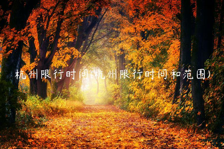 杭州限行时间(杭州限行时间和范围)