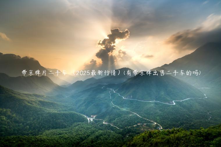 带京牌片二手车 （2025最新行情）(有带京牌出售二手车的吗)