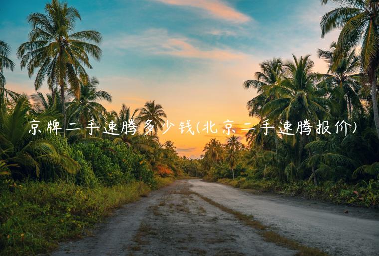 京牌二手速腾多少钱(北京二手速腾报价)