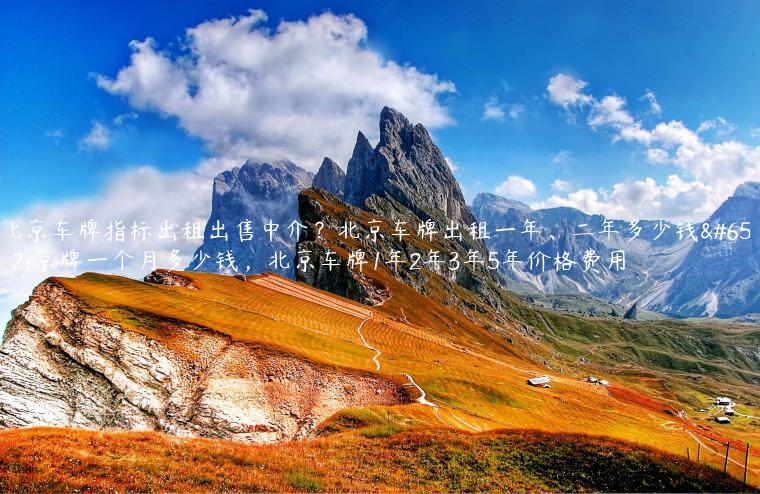 北京车牌指标出租出售中介？北京车牌出租一年、二年多少钱，京牌一个月多少钱，北京车牌1年2年3年5年价格费用