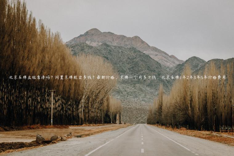 北京车牌出租靠谱吗？闲置京牌能卖多钱？最新价格，京牌一个月多少钱，北京车牌1年2年3年5年价格费用