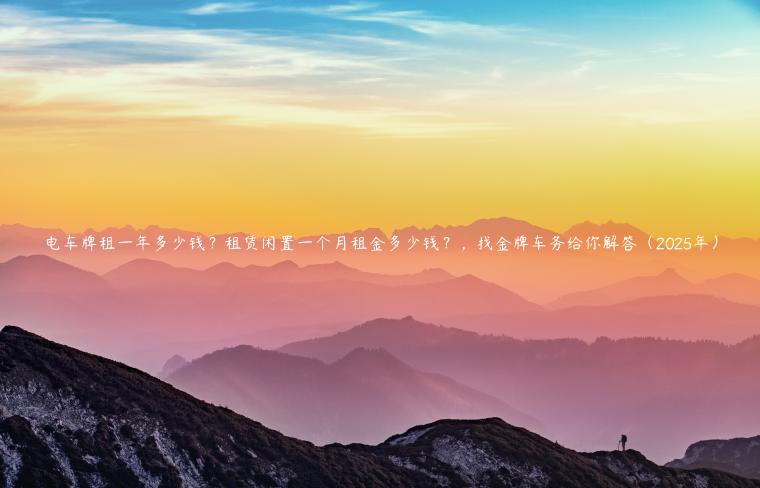 电车牌租一年多少钱？租赁闲置一个月租金多少钱？，找金牌车务给你解答（2025年）