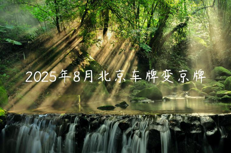 2025年8月北京车牌变京牌